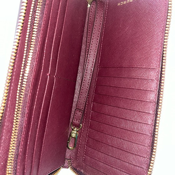 Like New, Tory Burch Burgundy Wristlet - Picture 5 of 14